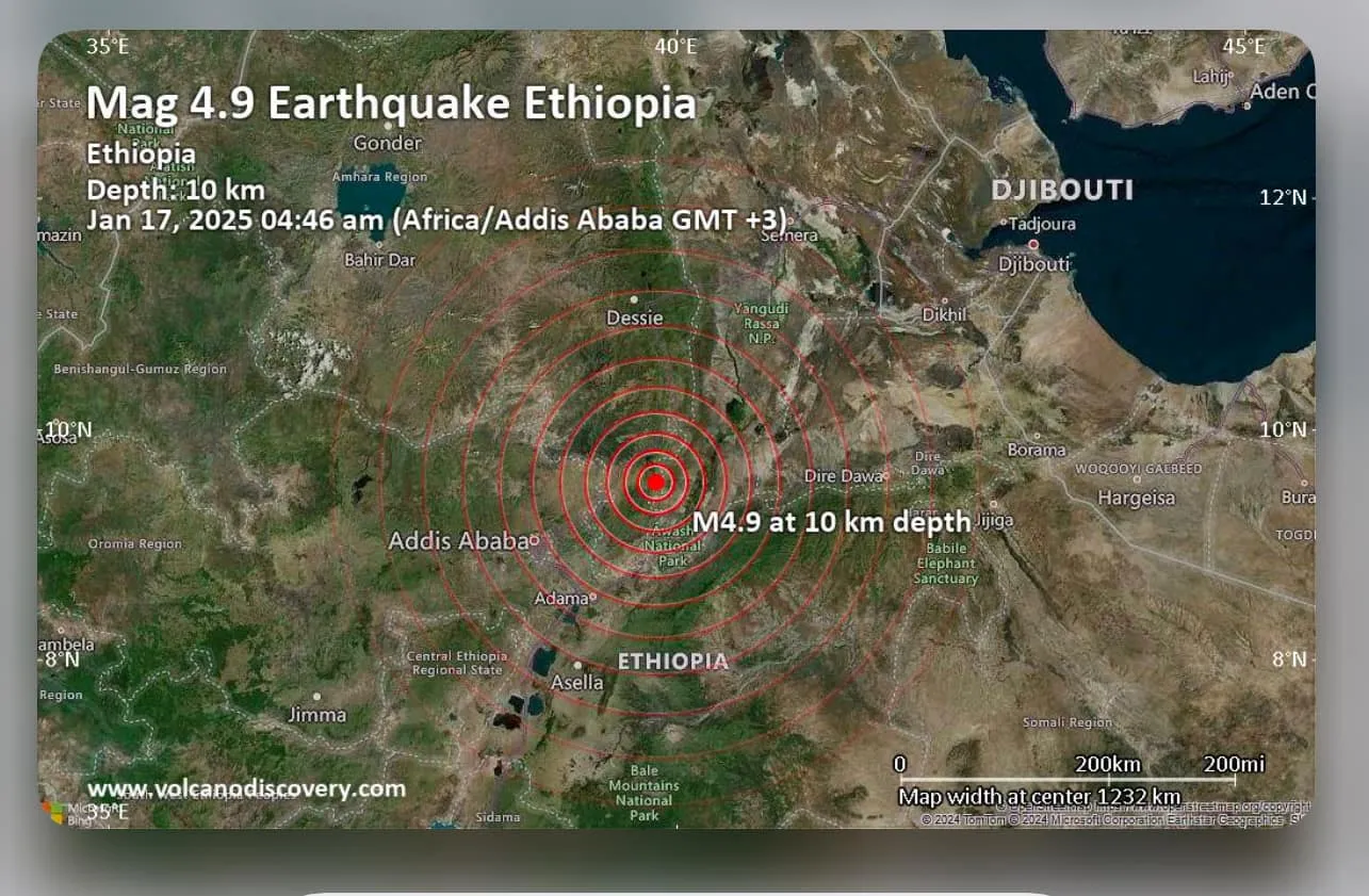 በአማራ ክልል በደብረ ብርሃን አካባቢ የመሬት መንቀጥቀጥ ተከሰተ